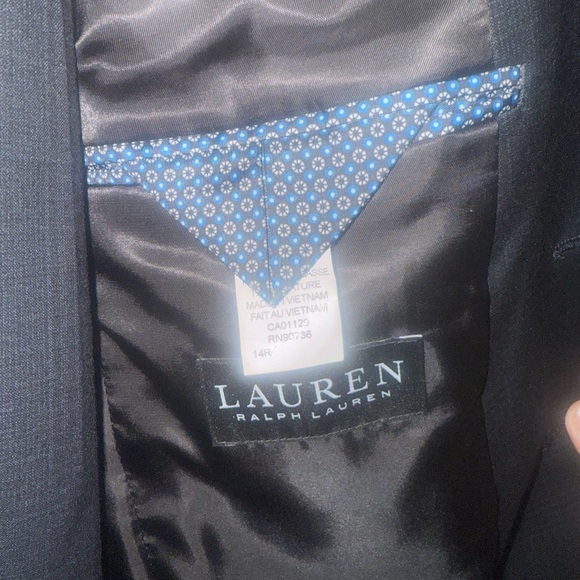 Lauren Ralph Lauren Big Boys Black Suit set Classic for size 14R - Picture 6 of 9